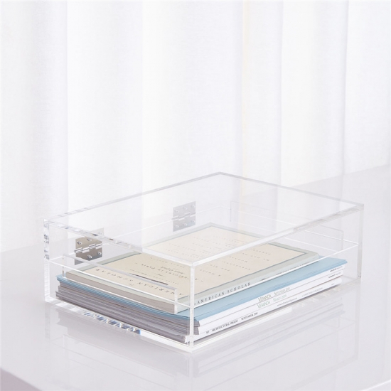 Custom Clear Acrylic Office Bookcase,Wholesale Acrylic Storage BoxesYAGELI