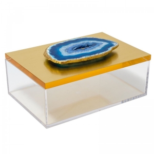 Acrylic Box With Pink Agate Manufacturing 