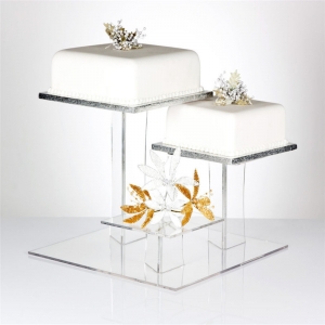 3 Tier Clear Acrylic Cake Display Stand 