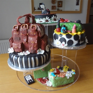 3 Tier Clear Acrylic Cake Display Stand 