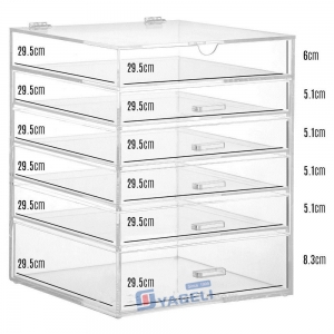 Clear Acrylic Makeup Organizer With 4 Drawers 