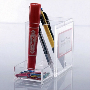 Multifunctional Acrylic Pencil Box With Magnet Business Card Case 