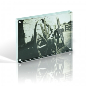 Magnetic menu holder clear perspex photo frames 