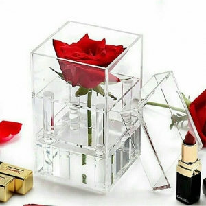 2017 newest elegant customized transparent acrylic flower box 