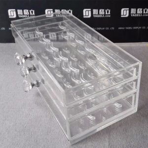 Acrylic counter eyelash cosmetic display 