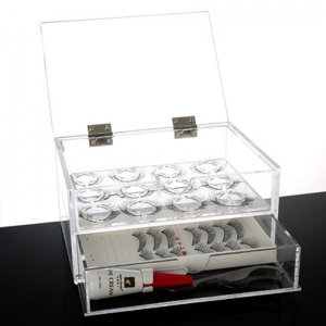 New Acrylic Beauty Eyelash Storage Box Cosmetic Case Organizer 