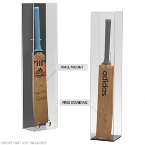 Large Dust Proof Rectangle Acrylic Cricket Bat Display Case 