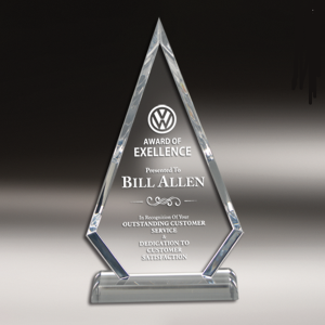 clear custom shape acrylic trophy 