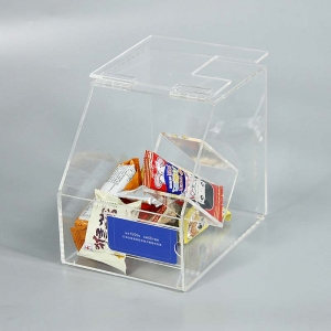 clear color square shape acrylic candy box 