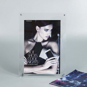 Customized size acrylic frame display stand with magnet 