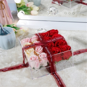 Acrylic flower roses box