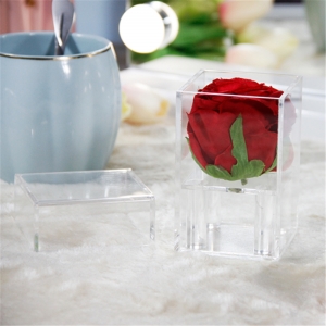 Luxury waterproof mini 1 rose boxes for wedding event 