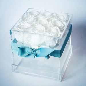 2018 Factory direct Price Acrylic preserve rose box 