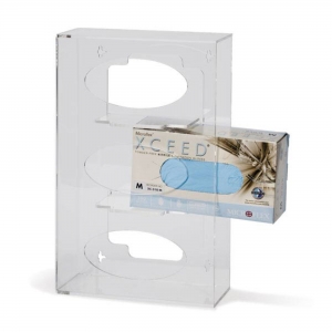 Clear acrylic wall mounted glove dispenser 