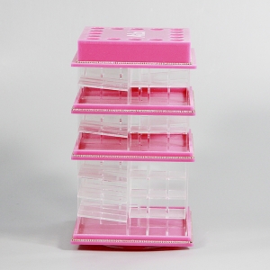 Rotating Pink Acrylic Lipstick Organizer 