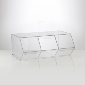 Clear acrylic candy case 3 diveders 