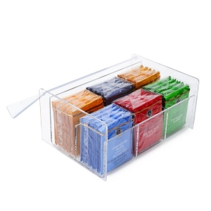 Clear acrylic tea holder display 