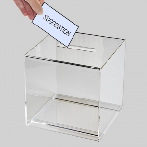 acrylic suggestion box floor standing 