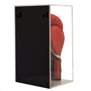 Black base acrylic boxing gloves display case 