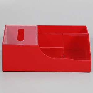 Custom  red acrylic skin care products display 