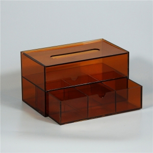 Custom acrylic tissue box holder napkin holder 