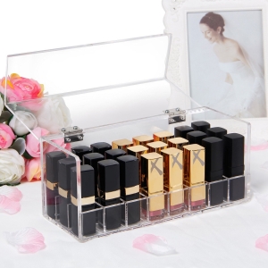 Acrylic lipstick display stand lip gloss organizer 24 spaces 