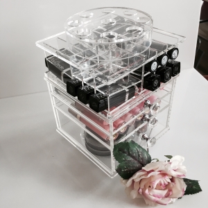 Rotating Acrylic Makeup Lipstick Drawer 