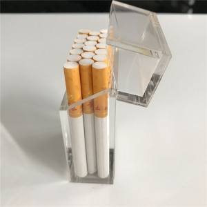 Personal clear acrylic cigar box with lid 