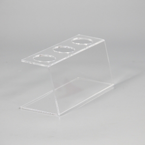 3 Slot Acrylic Ice Cream Cone Holder with Slanted Guard (2