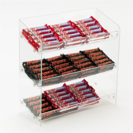 Factory Price 3 Shelf Clear Acrylic Food Candy Display Stands