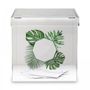 Love clear acrylic wishing well gift box 
