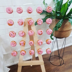 Clear acrylic donut wall display stand 