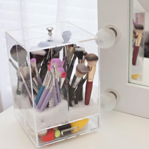 Acrylic Rotating Brush Holder 