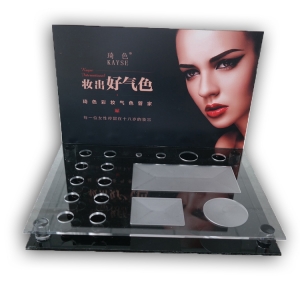 Luxury black acrylic makeup cosmetic display stand