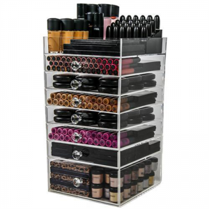 Acrylic 7 drawer & clear makeup organizer 