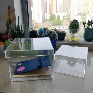Hot Sale Customized Size Acrylic Charity Donation Box Wedding Wishing Well Box 