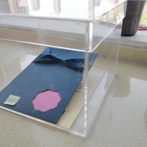 Hot Sale Customized Size Acrylic Charity Donation Box Wedding Wishing Well Box 