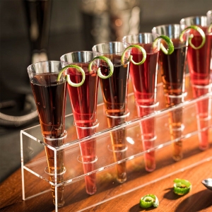 Clear Tek Clear Acrylic Food Wine Cone Holder - 8 slots - 12 3/4