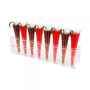 Clear Tek Clear Acrylic Food Wine Cone Holder - 8 slots - 12 3/4