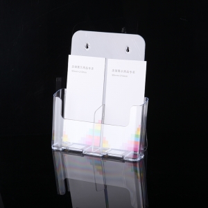 Clear acrylic business card sign holder 