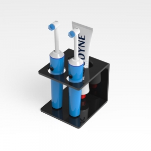 Customized Acrylic Toothbrush Toothpaste Holder Bathroom Organizer 