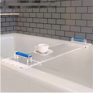 Clear DIY acrylic bathroom tray 