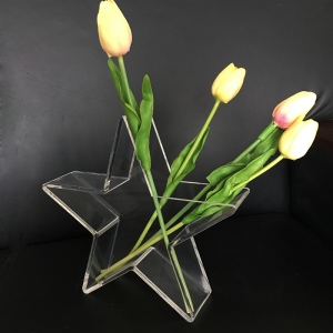 Luxury pentgram clear lucite flower box 