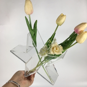 Luxury pentgram clear lucite flower box 