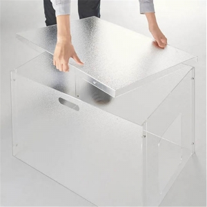 Frosted acrylic cat litter tray cover 