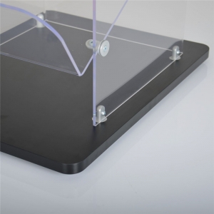 office library 2 tier acrylic magazine display holder PMMA newspaper display rack 