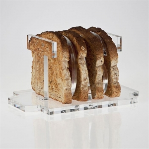 transparent countertop perspex toast rack