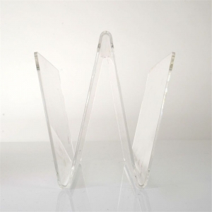 W shaped acrylic magazine book holder 