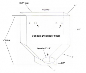 Clear Acrylic Plastic Wall Mounted Condom Dispenser 