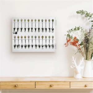 Acrylic wall mounted souvenir spoon display case 